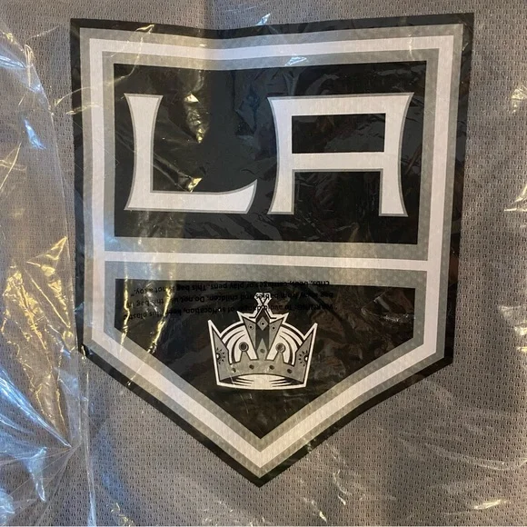 Fanatics Youth L/XL Los Angeles Kings Alternate Replica Jersey Gray NHL New - Picture 3 of 4